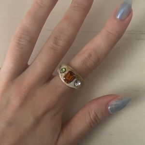 NWOT Rush by denis and charles chunky statement ring size 7